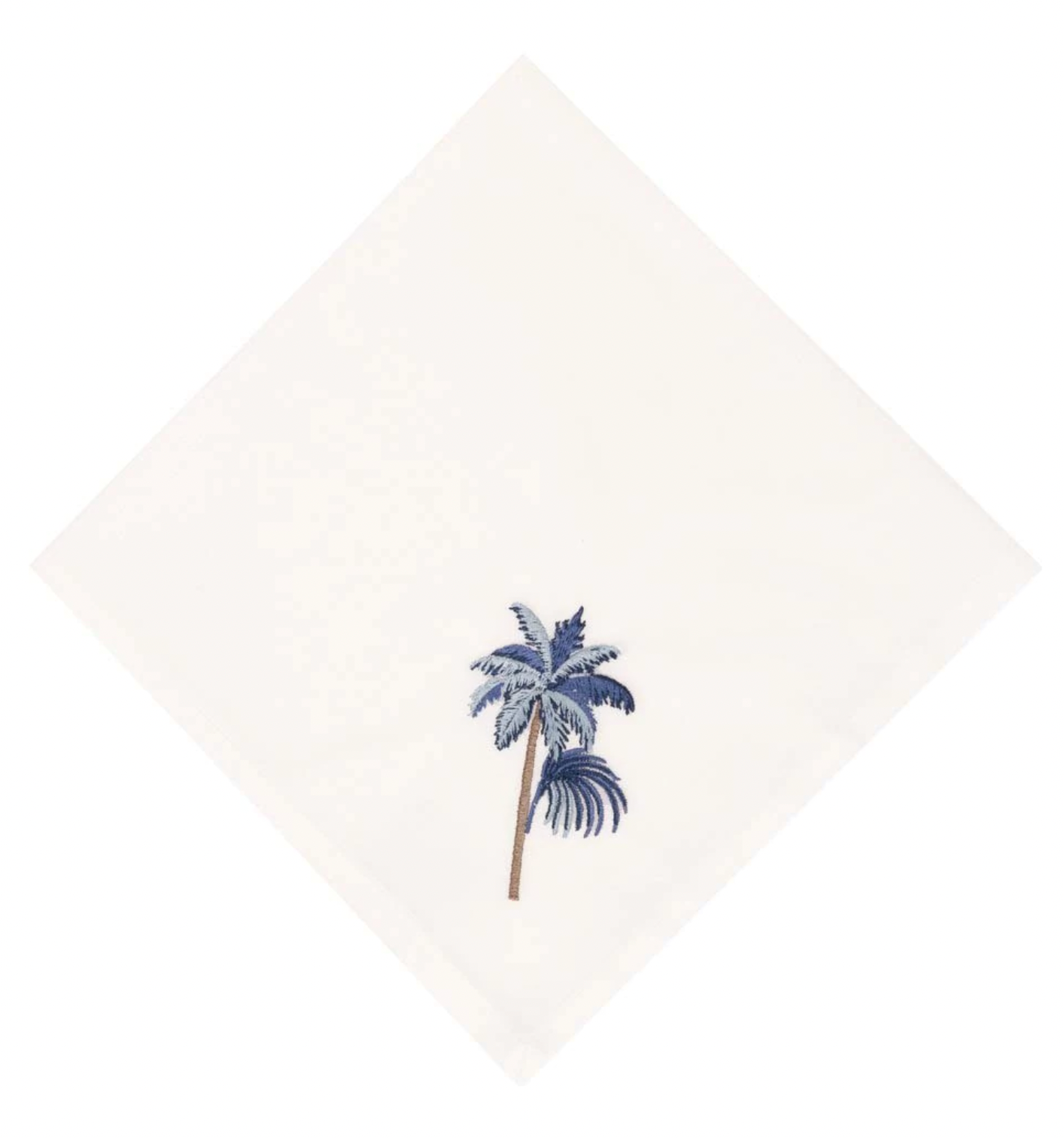 Napkin Off White New Blue Palm Tree