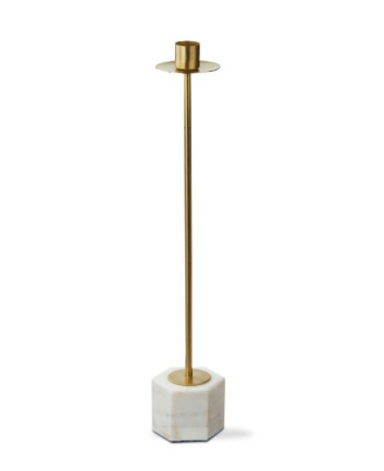 Modern Marble Taper Holder Extra Tall