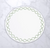 VIDA Round placemats green and white Set 4