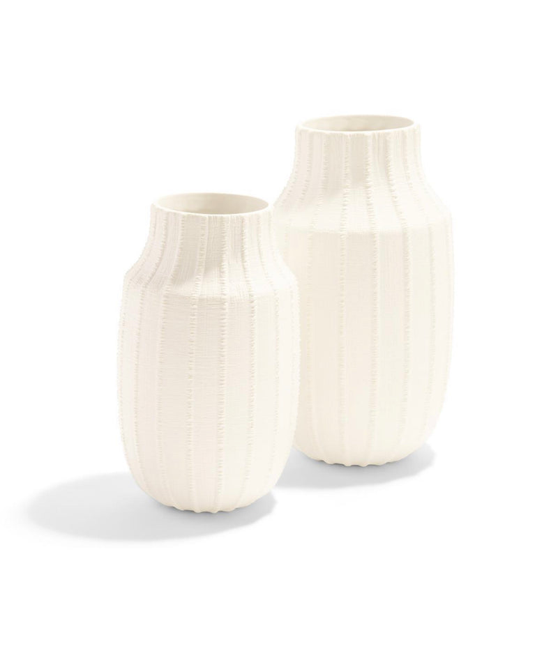 Ribbed Linen Textured Vase