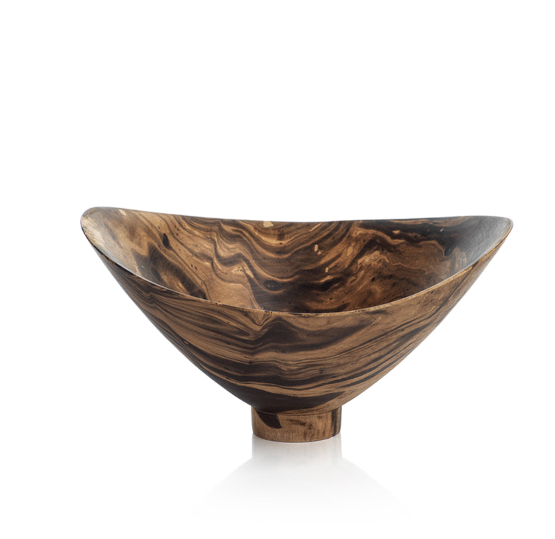 Mango Wood Marbleized Bowl