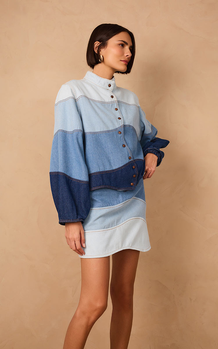 Qirona Denim Mini Skirt