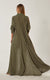 Isadora Dress Stripe Olive