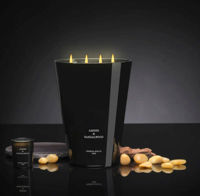 Amber & Sandalwood Black XXL Candle