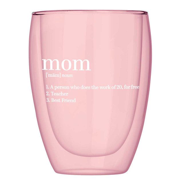 Double Wall Stemless Glass Mom