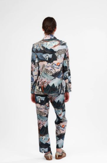 Snow Pant Leopard Blue