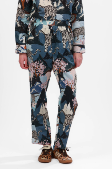 Snow Pant Leopard Blue