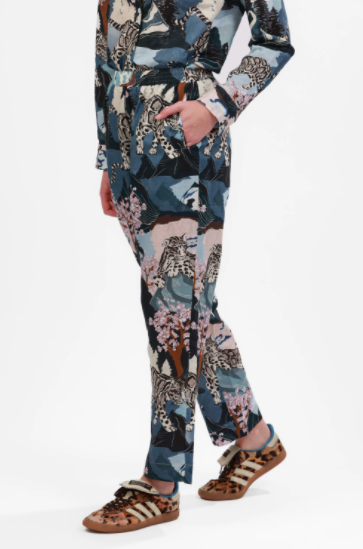 Snow Pant Leopard Blue