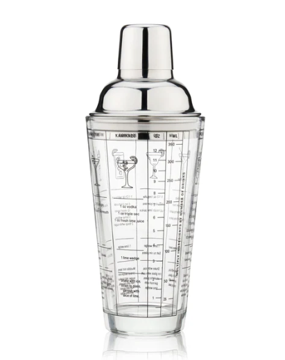 Glass Recipe Cocktail Shaker