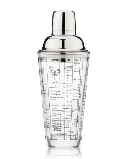 Glass Recipe Cocktail Shaker