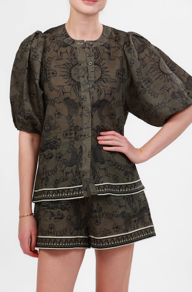 Balloon Italian Shirt Coast Green