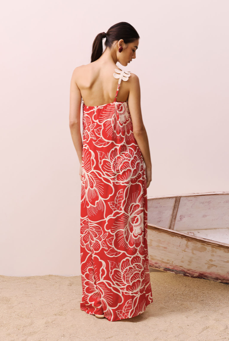 Firani Dress Red Print
