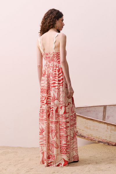 Jeidi Dress Print Red