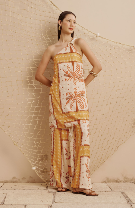 Hilary Pant Estampado Yellow