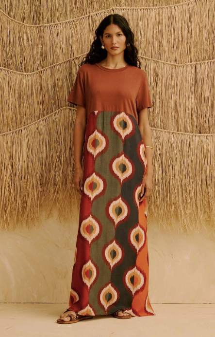 Liz Dress Marron Multi