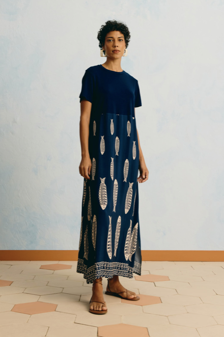 Carol Dress Dark Blue