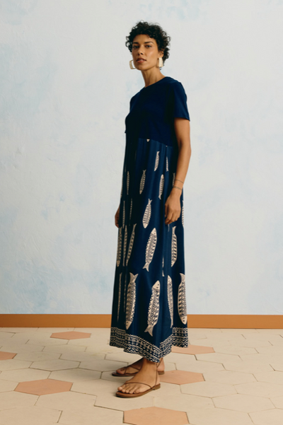 Carol Dress Dark Blue