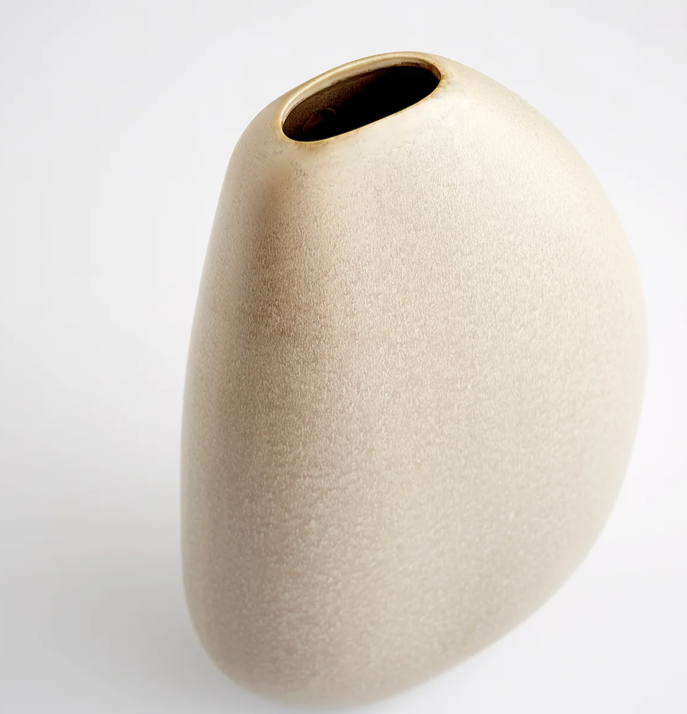 Galvanic Vase Olive Glaze