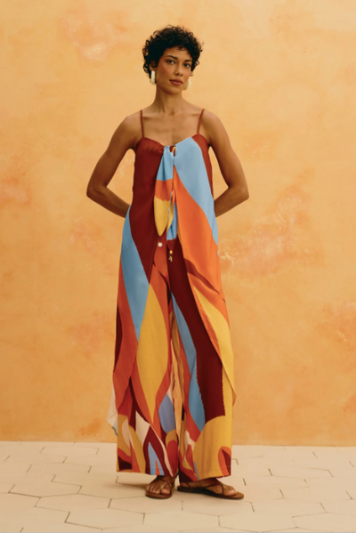 Fabiola Jumpsuit Brown Multi
