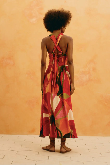 Winty Dress Orange Multi