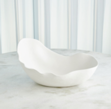 Horn Bowl Matte White