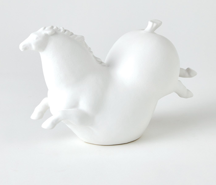 Friesian Horse Matte White