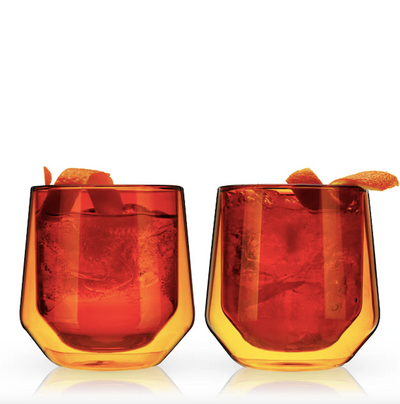 Aurora Double Walled Tumblers in Amber