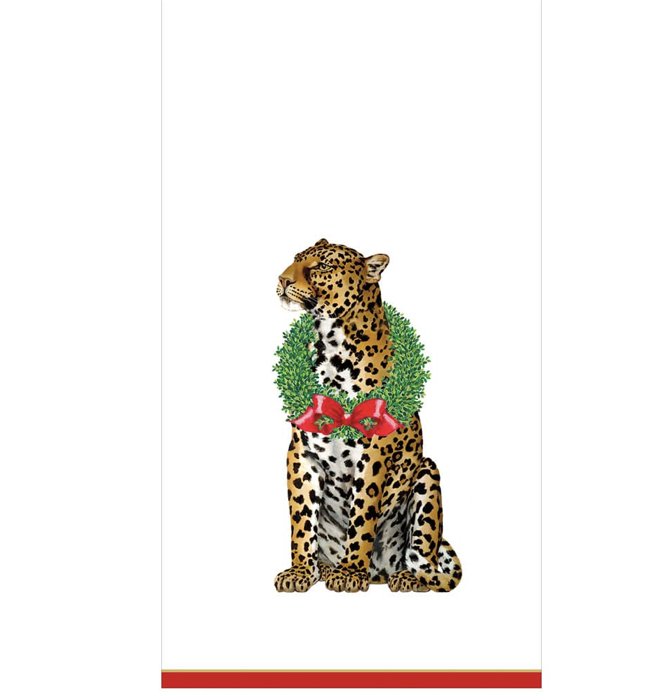 Wild Christmas Ivory Guest Towel