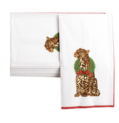 Wild Christmas Ivory Guest Towel