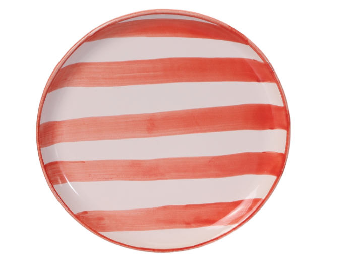 Mily Plate Stripe Red S