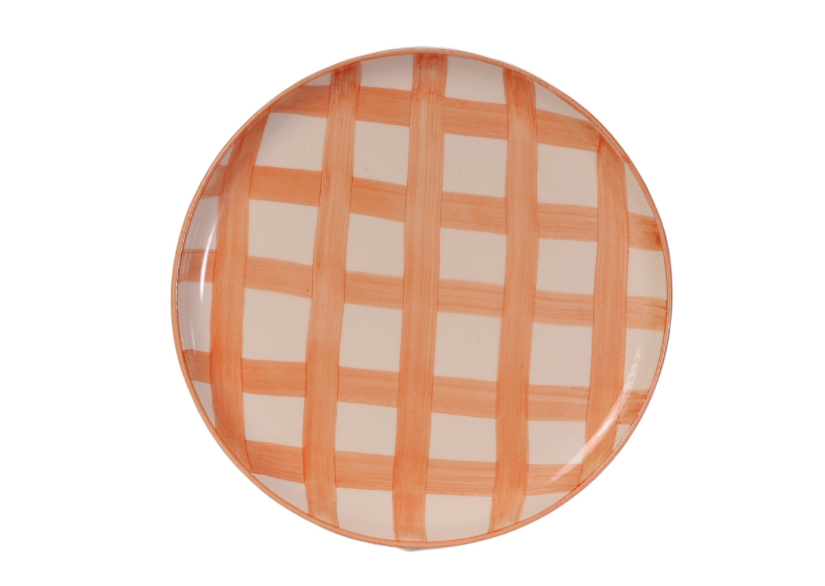 Eneida Plate Xadrez Orange