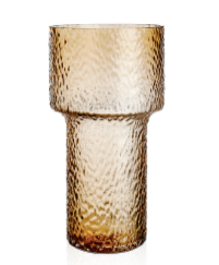 Glass Gokcan Vase Brown M