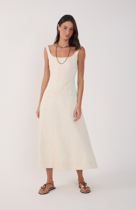 Beatriz Maxi Dress Off White