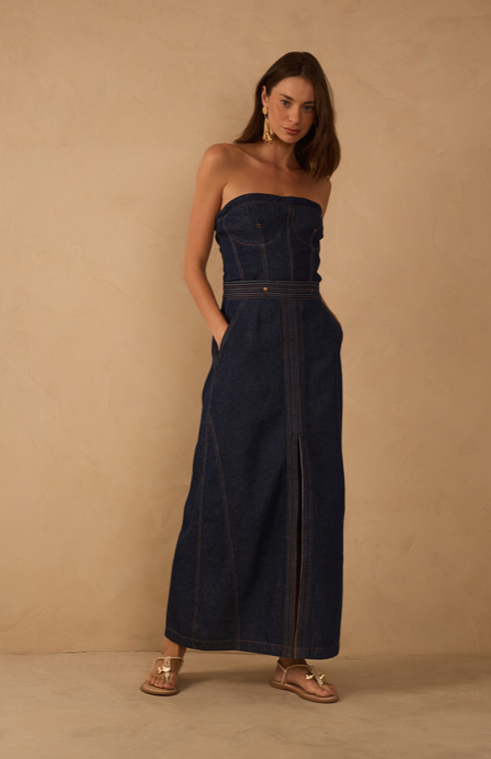 Paula Maxi Dress Denim