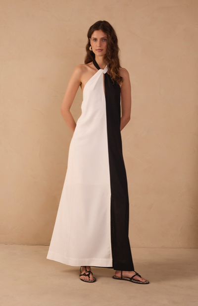 Paola Maxi Dress Black Off White