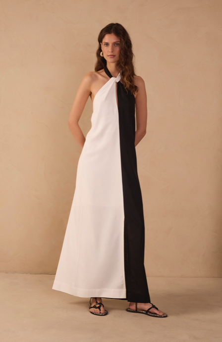 Paola Maxi Dress Black Off White