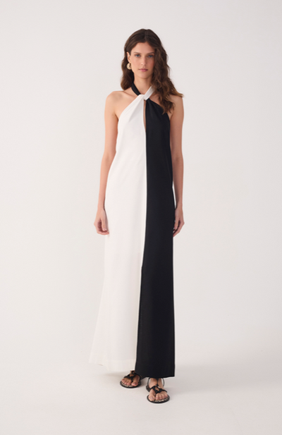 Paola Maxi Dress Black Off White