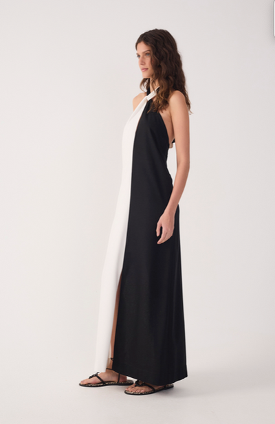 Paola Maxi Dress Black Off White