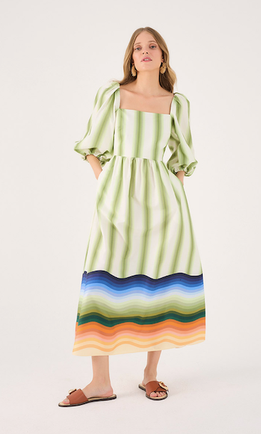 Diolinda Dress Green Multi