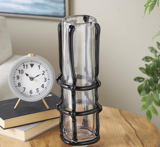 Tiana Vase Black 5x5x16in