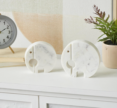 White Marble Elephant Circular