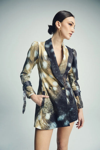 Cobra Blazer Print Bambi Black