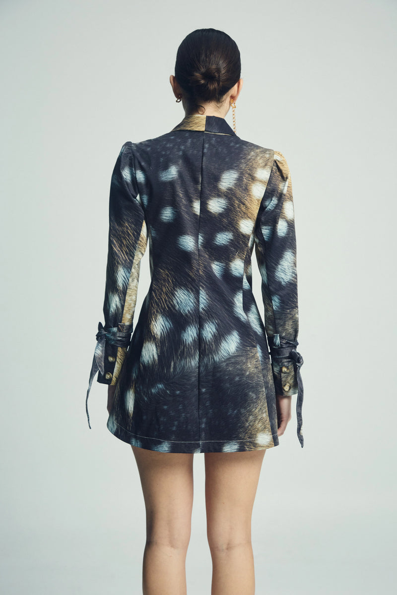 Cobra Blazer Print Bambi Black