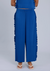Pleated Wide Leg with Frills Trousers Blue