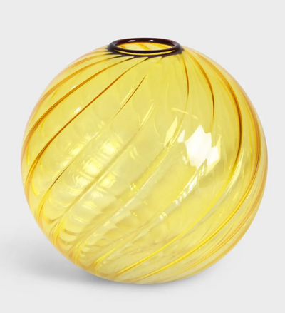 Vase spiral yellow