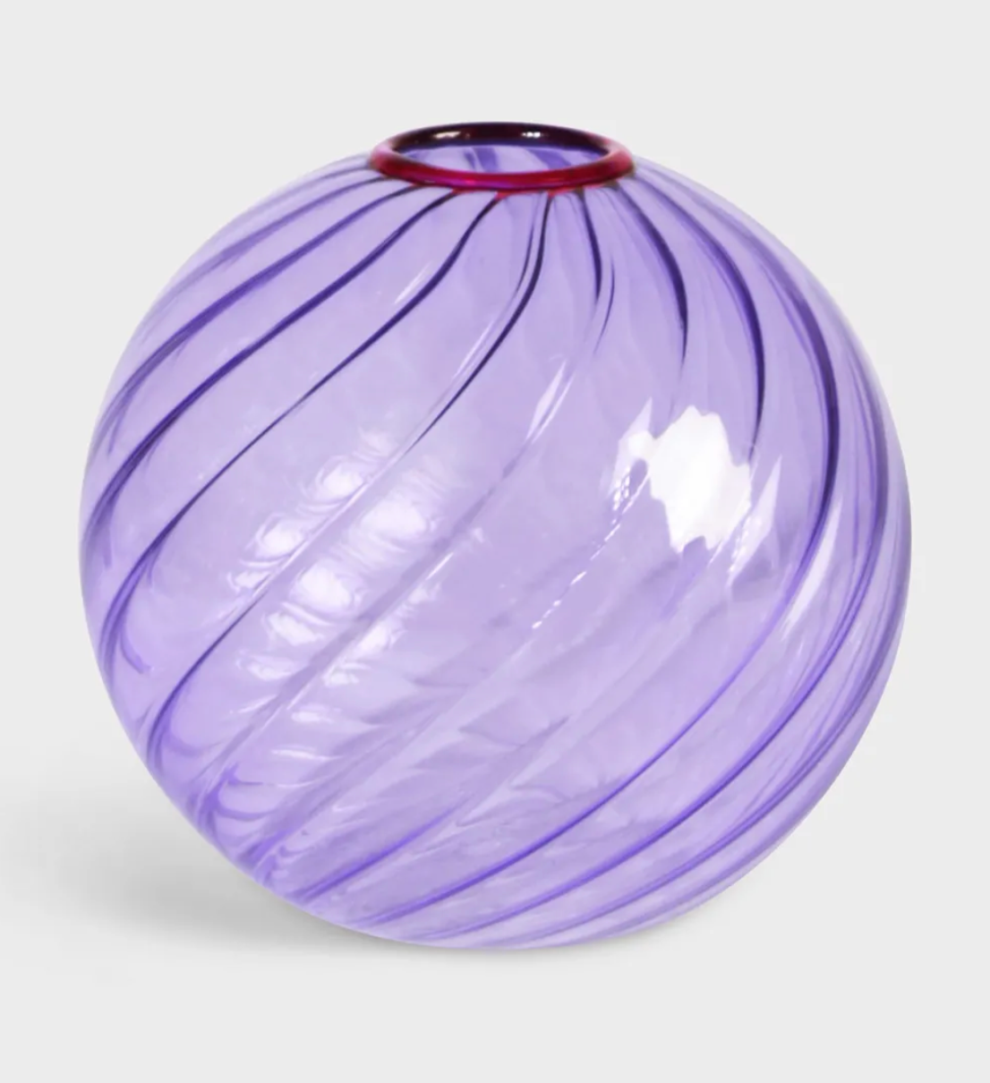 Vase spiral purple