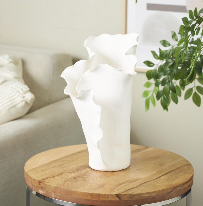 White Ceramic Vase Abstract