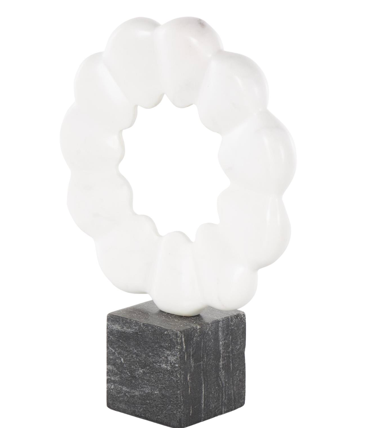 Decorative Sculpture Marble Geometric Floral