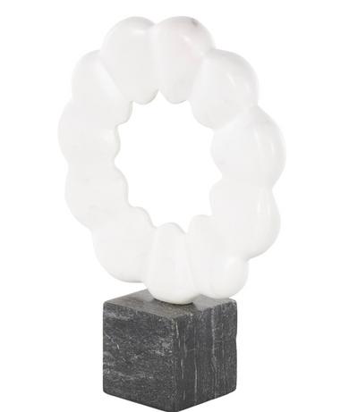 Decorative Sculpture Marble Geometric Floral