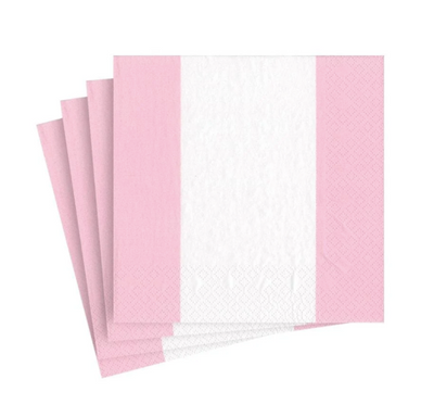 Bandol Stripe Petal Pink Napkin Cocktail